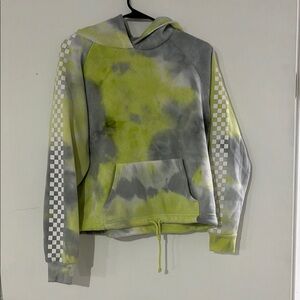 Rue21 Tie-Dye Hoodie with Checkerboard Sleeves